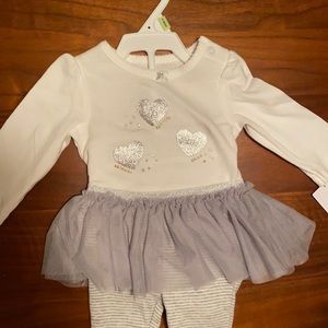 NWT 3 Month Heart Baby Girl Outfit